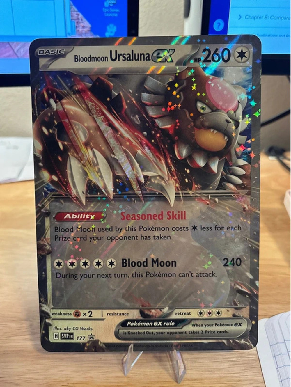 Bloodmoon Ursaluna ex 177 Sv: Scarlet & Violet Jumbo Promo Cards Holo